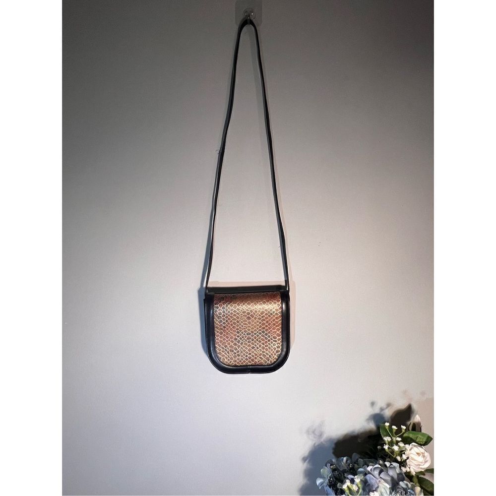 Rare * Vintage Roberto Vascon Leather Snake Embossed Crossbody